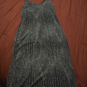 Zenobia Black and Silver Cocktail Dress